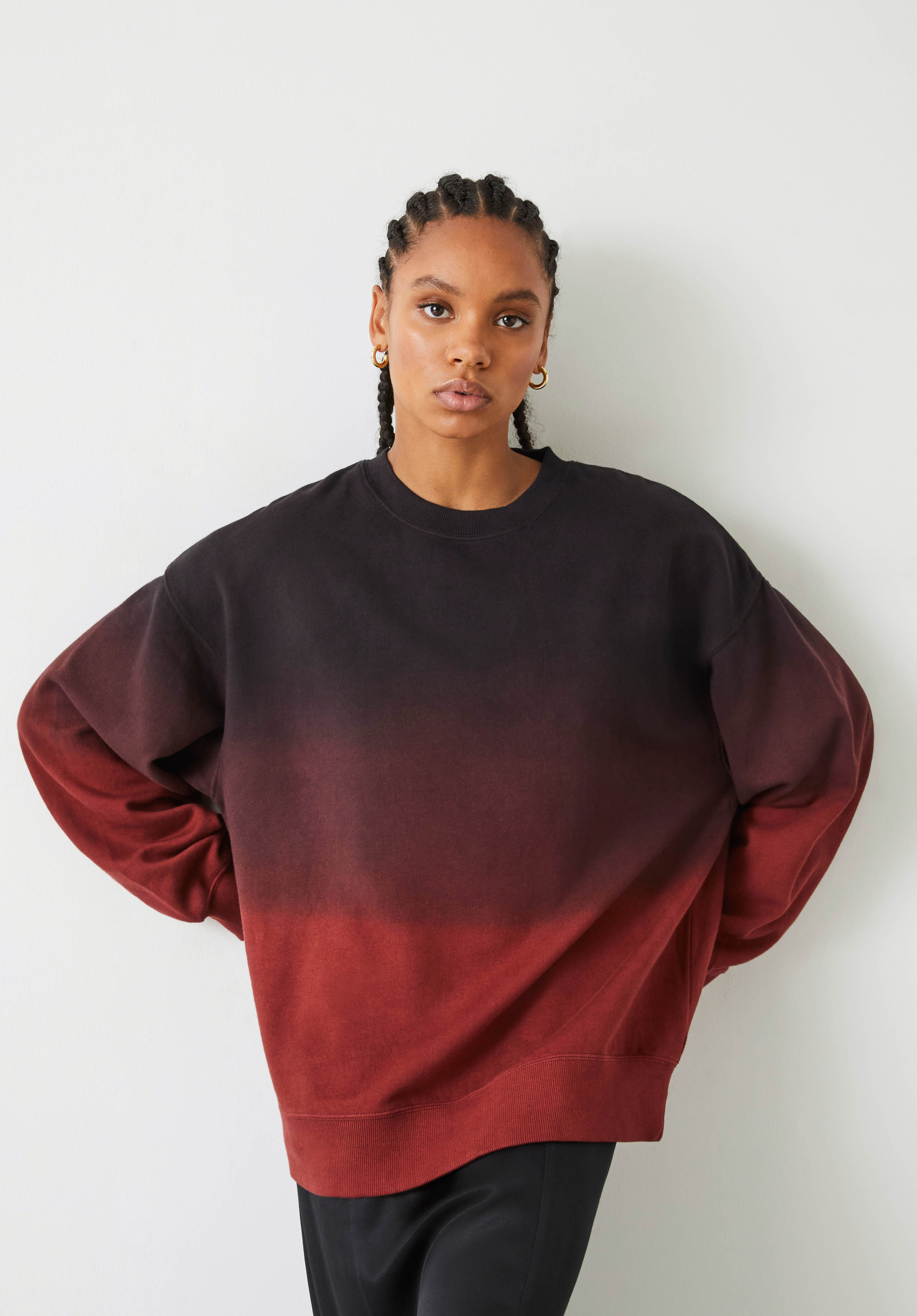 Women's ombre sweatshirt top