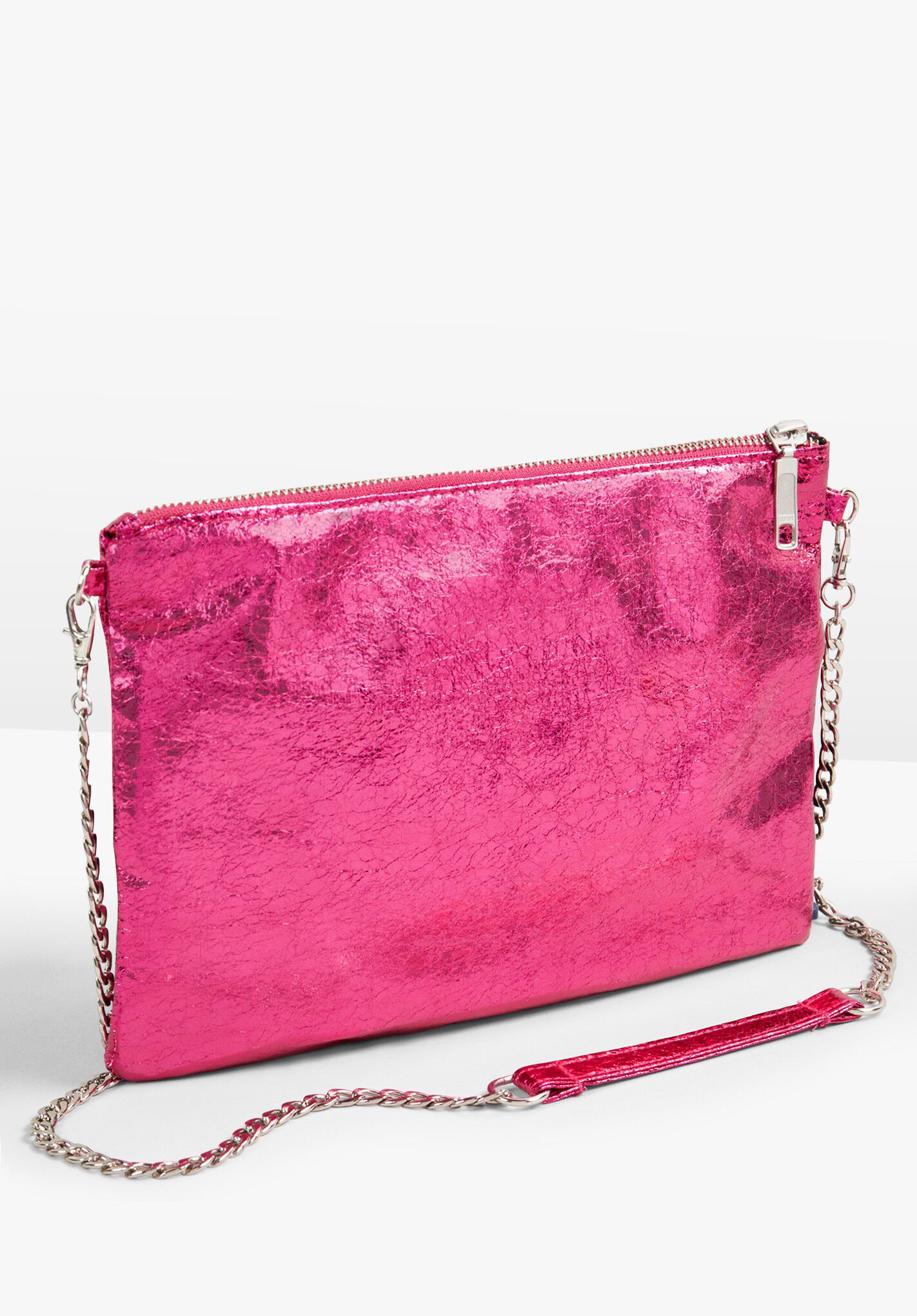 Metallic pink clearance clutch bag