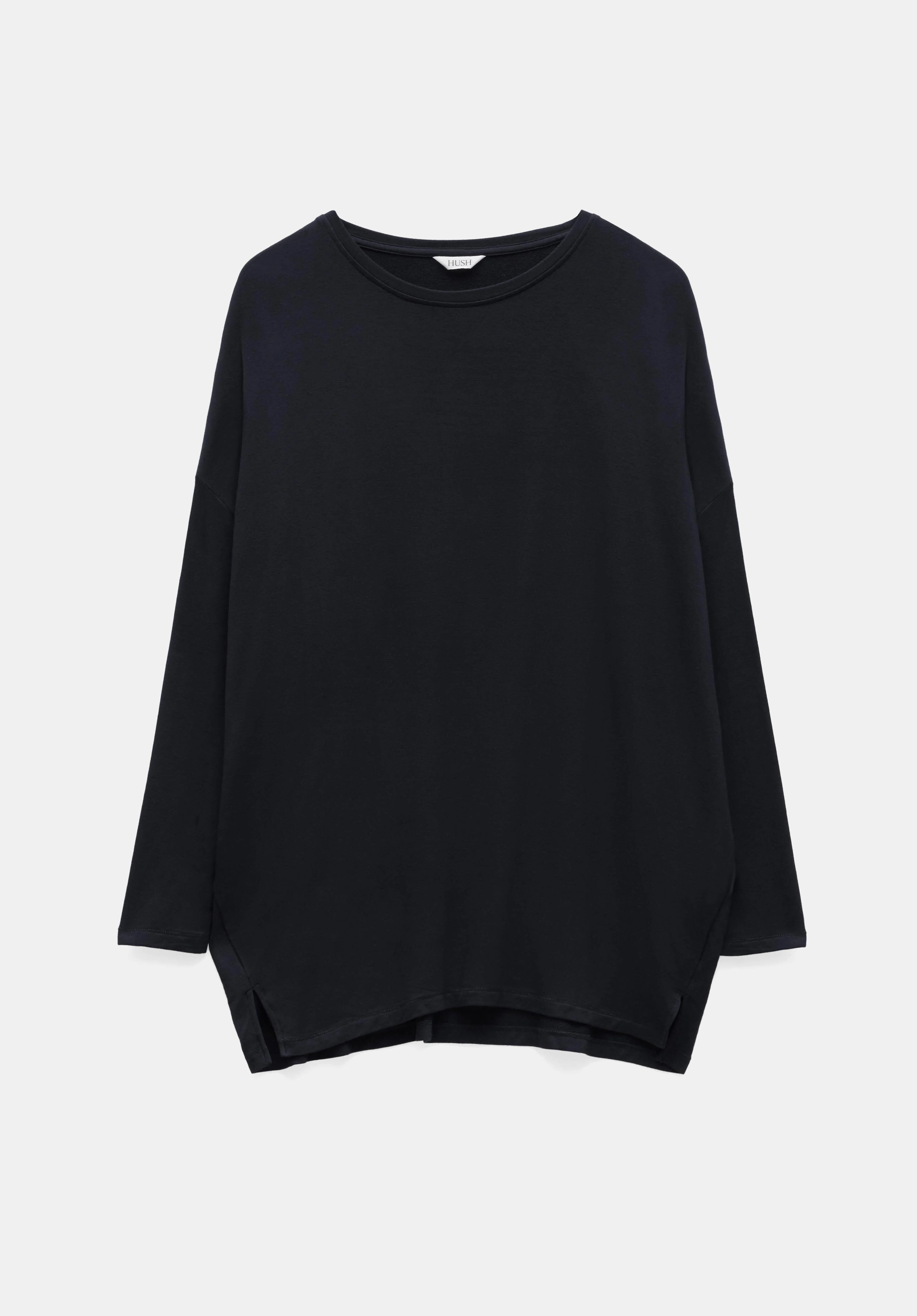 Gillian Wide Jersey Top | Black | hush