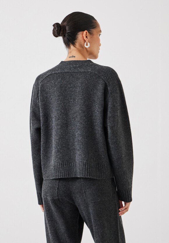 Daisy Merino Wool V Neck Cardigan