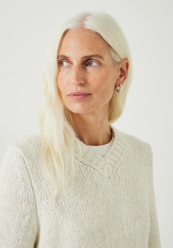 Marra High V Neck Knitted Jumper