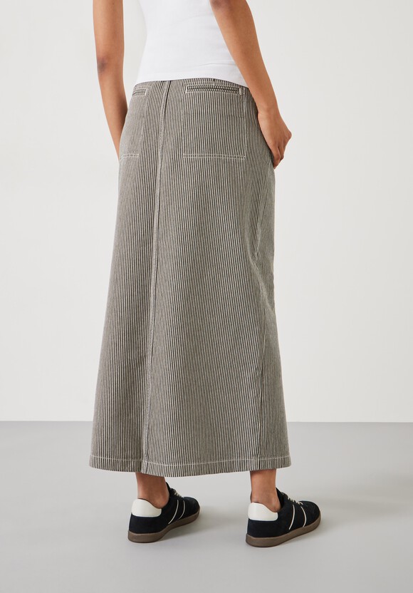 Amalia Stripe Denim Maxi Skirt