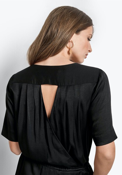 Carly Cropped Jumpsuit Black Hush