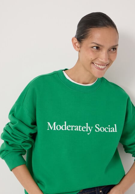 Moderately Social Graphic Sweatshirt