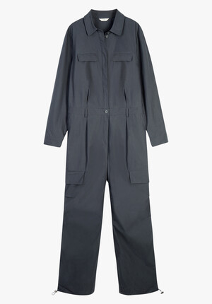 Long Sleeve Cargo Jumpsuit