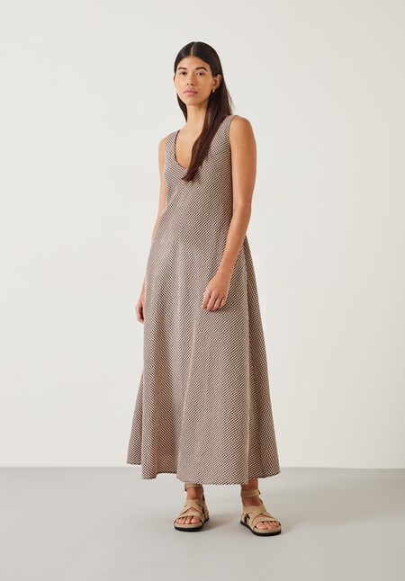 Lina Gingham Maxi Dress