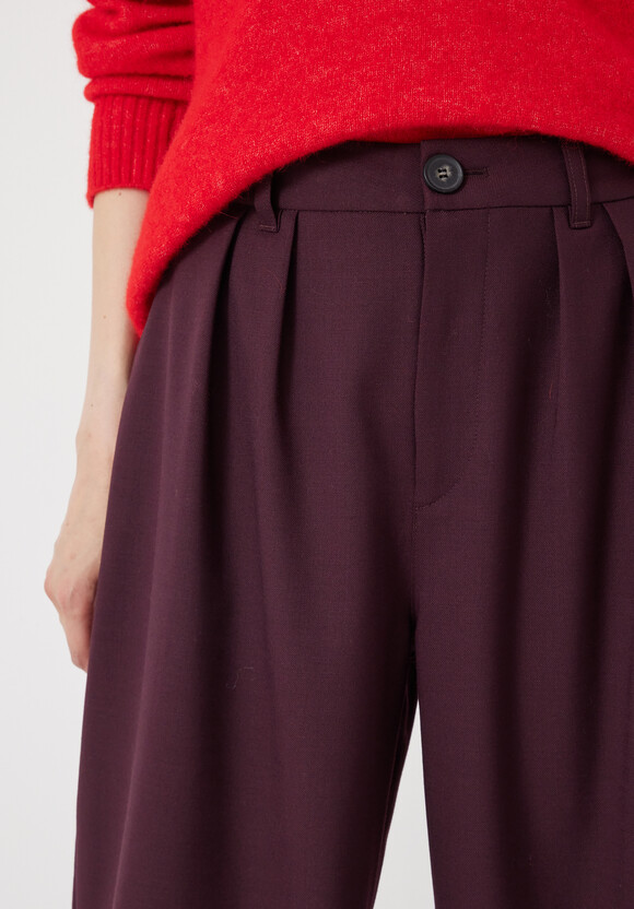 Lya Wool Blend Wide Leg Trousers