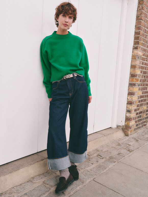 Faith Turn Up Barrel Leg Jeans