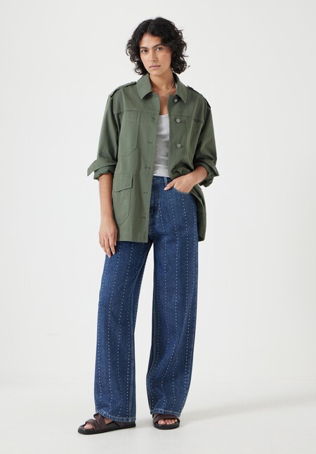 Rhinestone Stripe Jeans