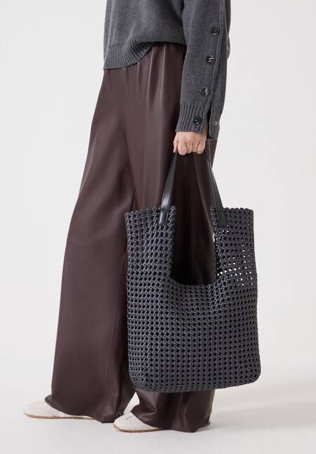 Satin Weave Tote Bag