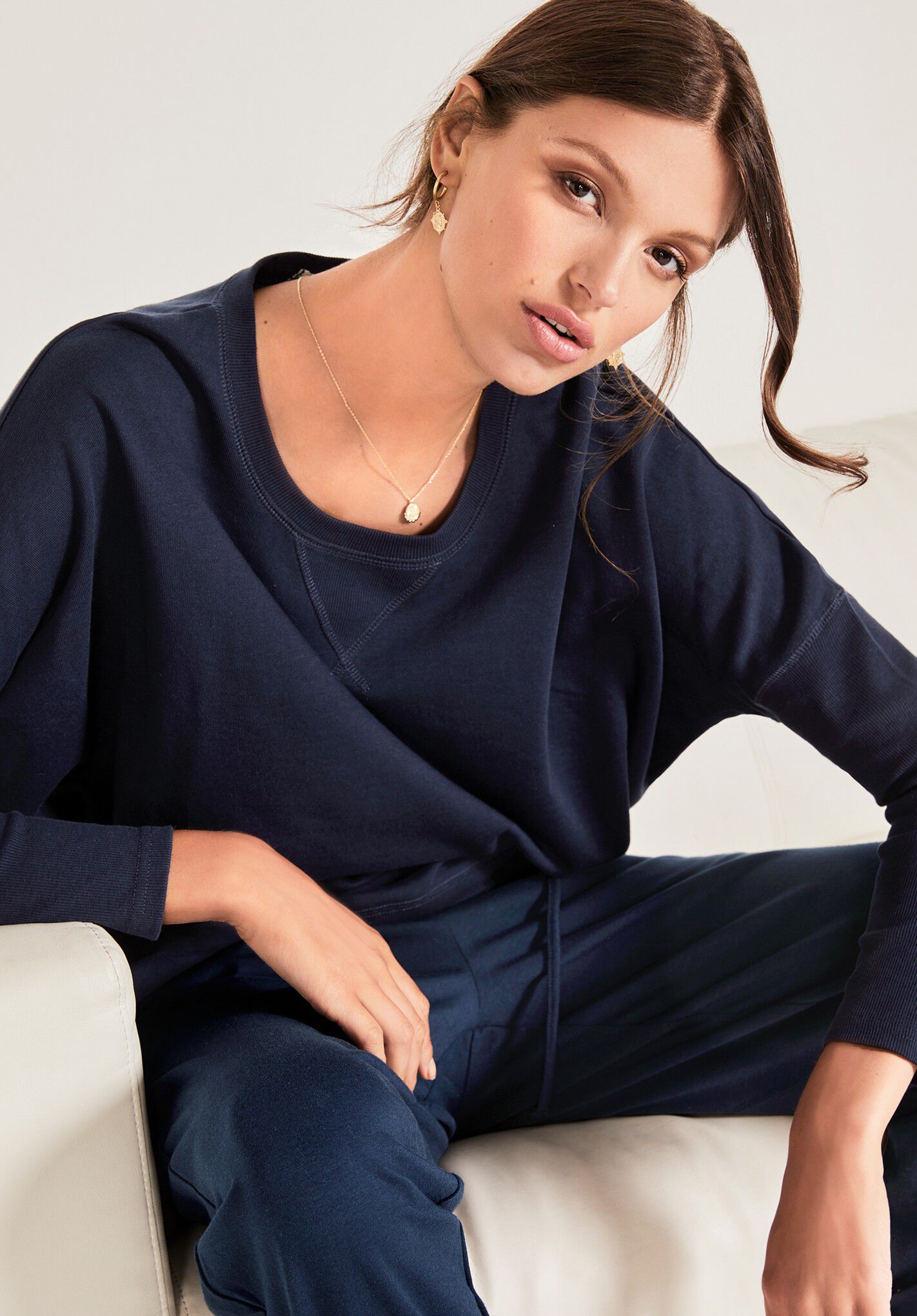 Womens navy sweatshirt uk Clearance
