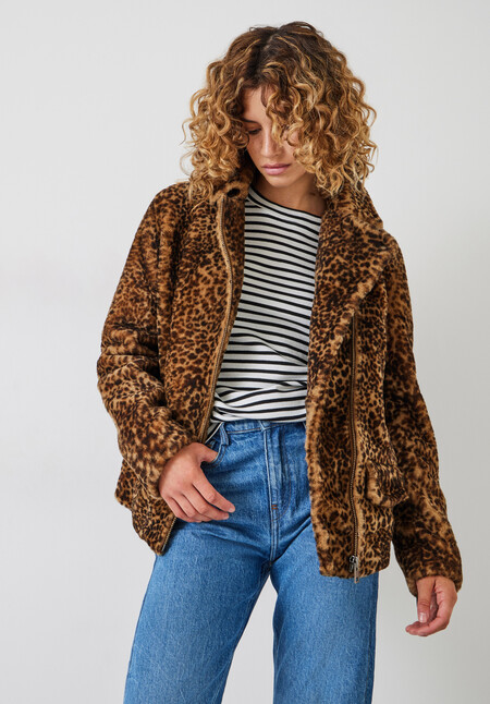Leopard Shearling Jacket