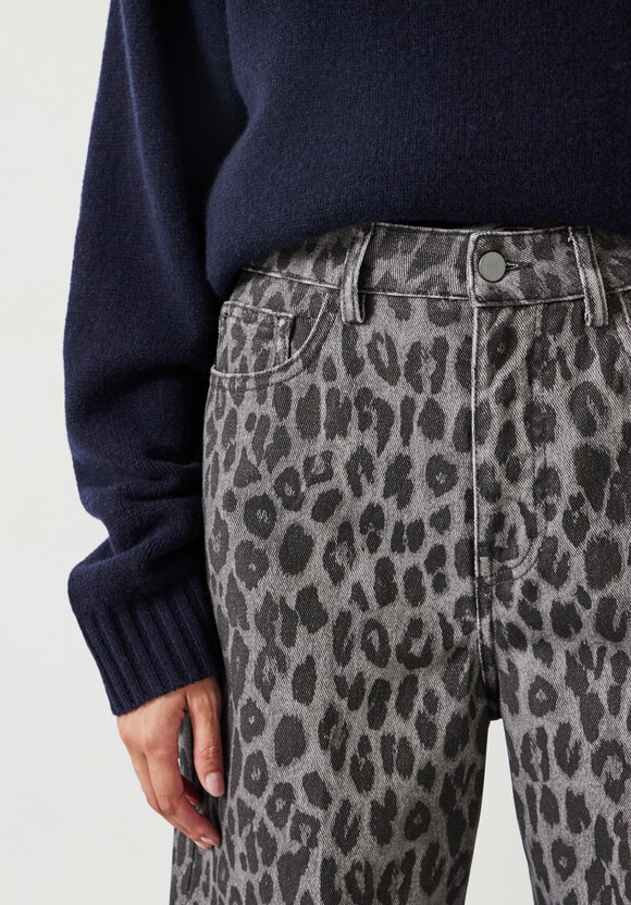 Leopard Wide Leg Jeans