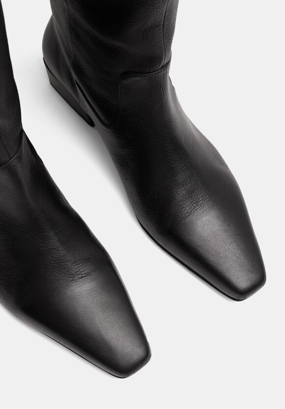 Square Toe Knee High Boots
