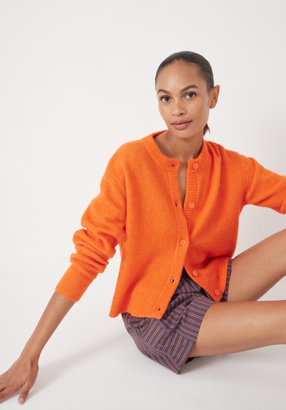Crew Neck Boxy Cardigan