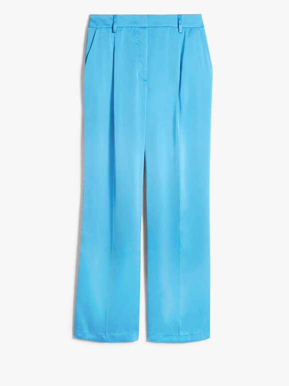 Hayley Satin Trousers, Bright Blue