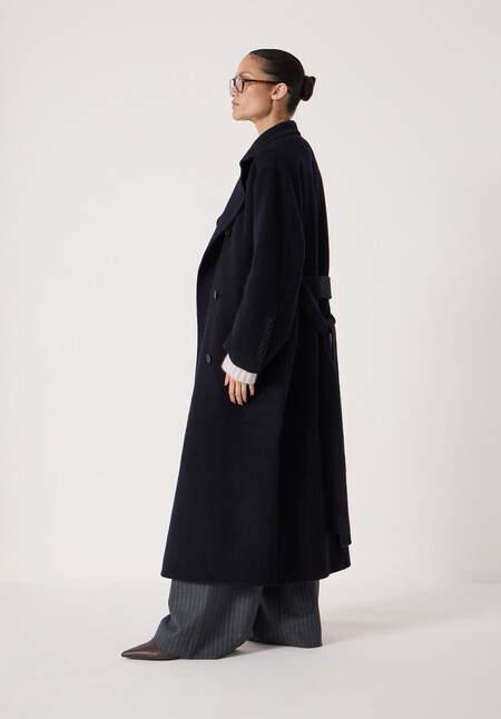 Pure Wool Double Faced Belted Coat