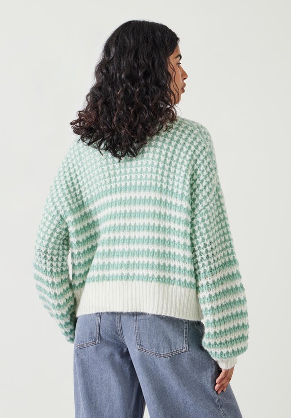Skye Wool Blend Stripe Cardigan