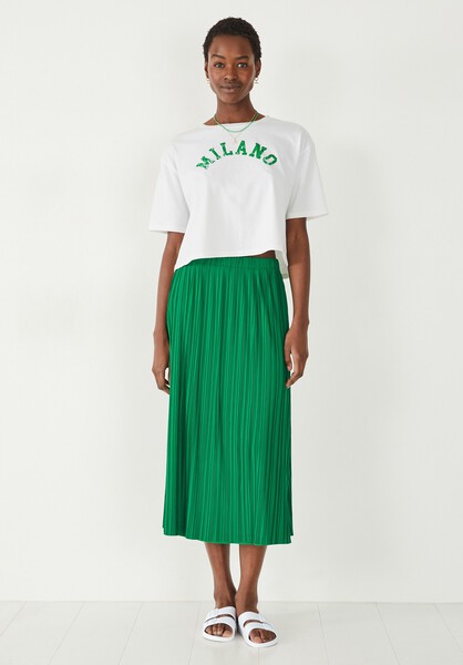 Jodie Plisse Midi Skirt