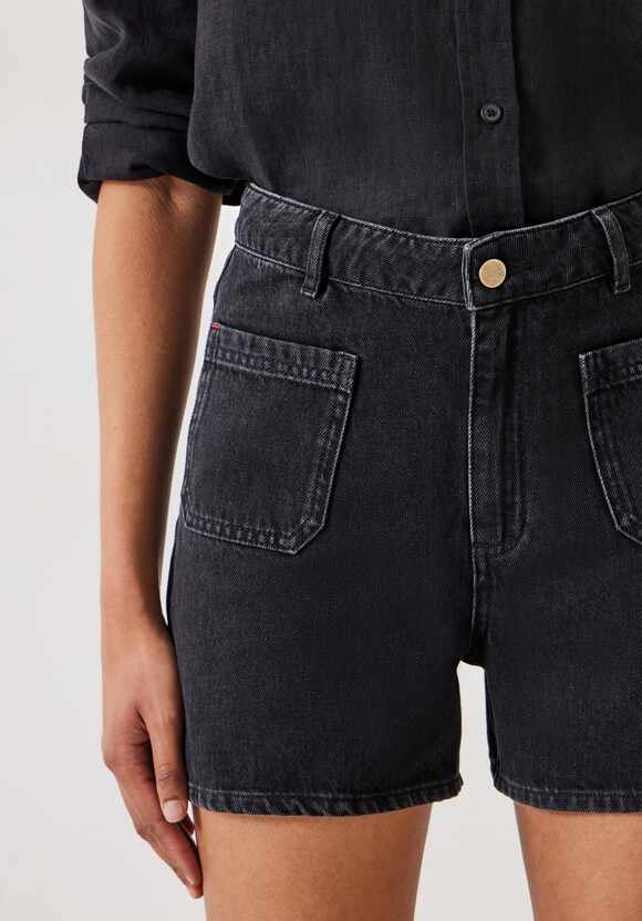 Patch Pocket Denim Shorts
