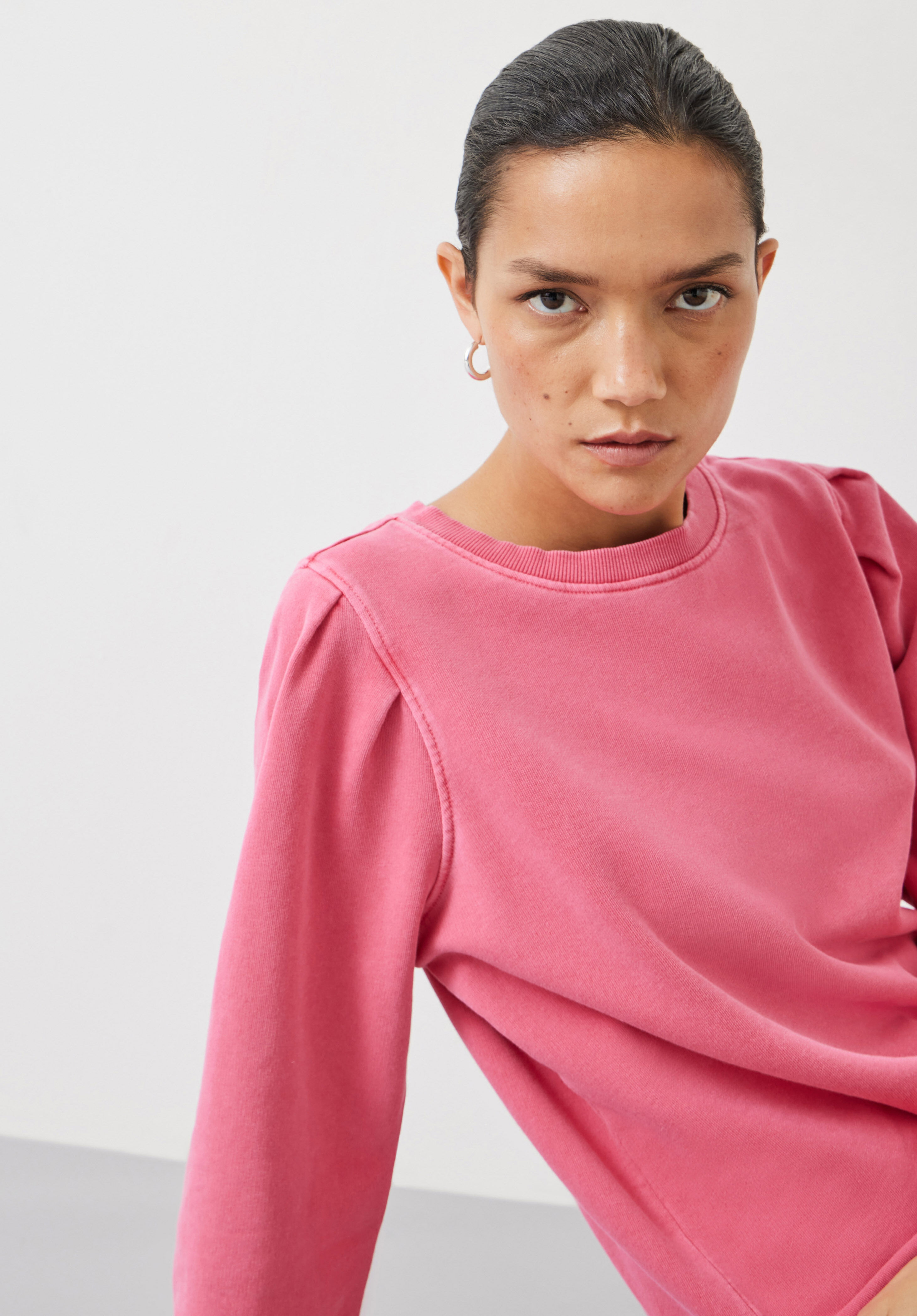 Pink long sleeve online sweatshirt