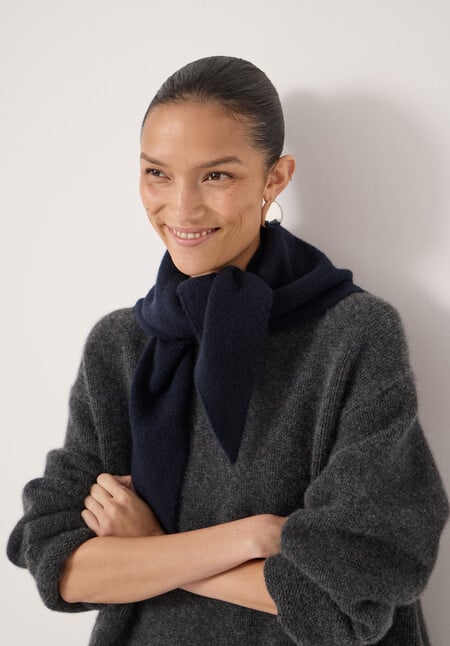 Wool Blend Triangle Scarf