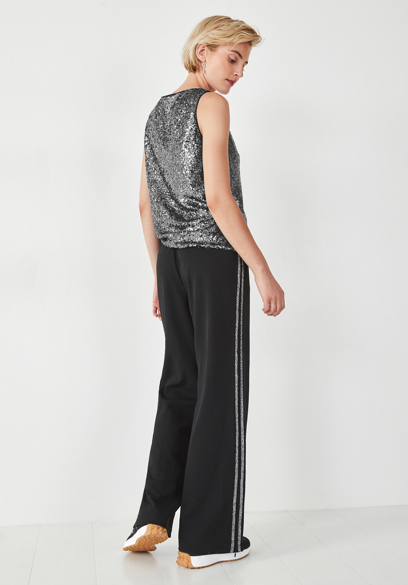 Women's trousers stripe clearance down the side