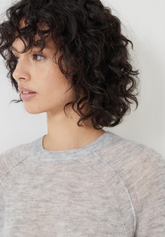 Elsie Gauzy Wool Blend Crew Jumper