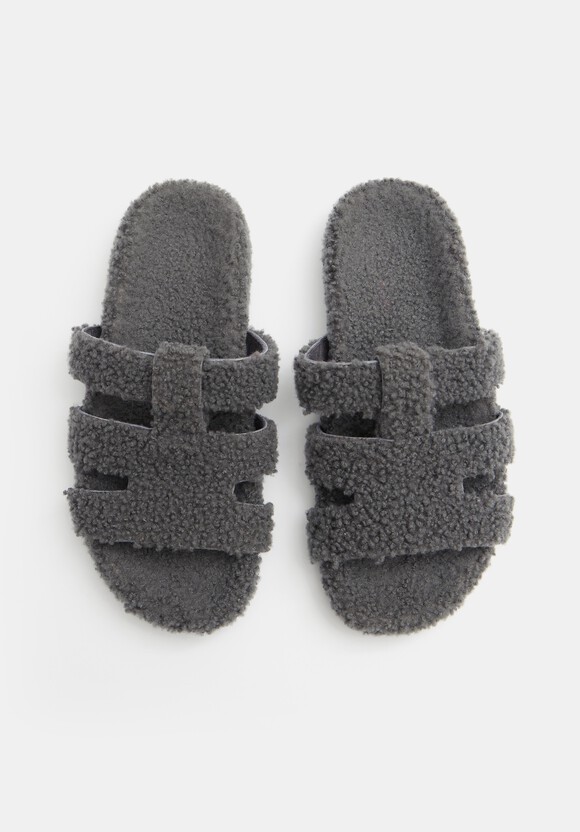 Kara Shearling Slides