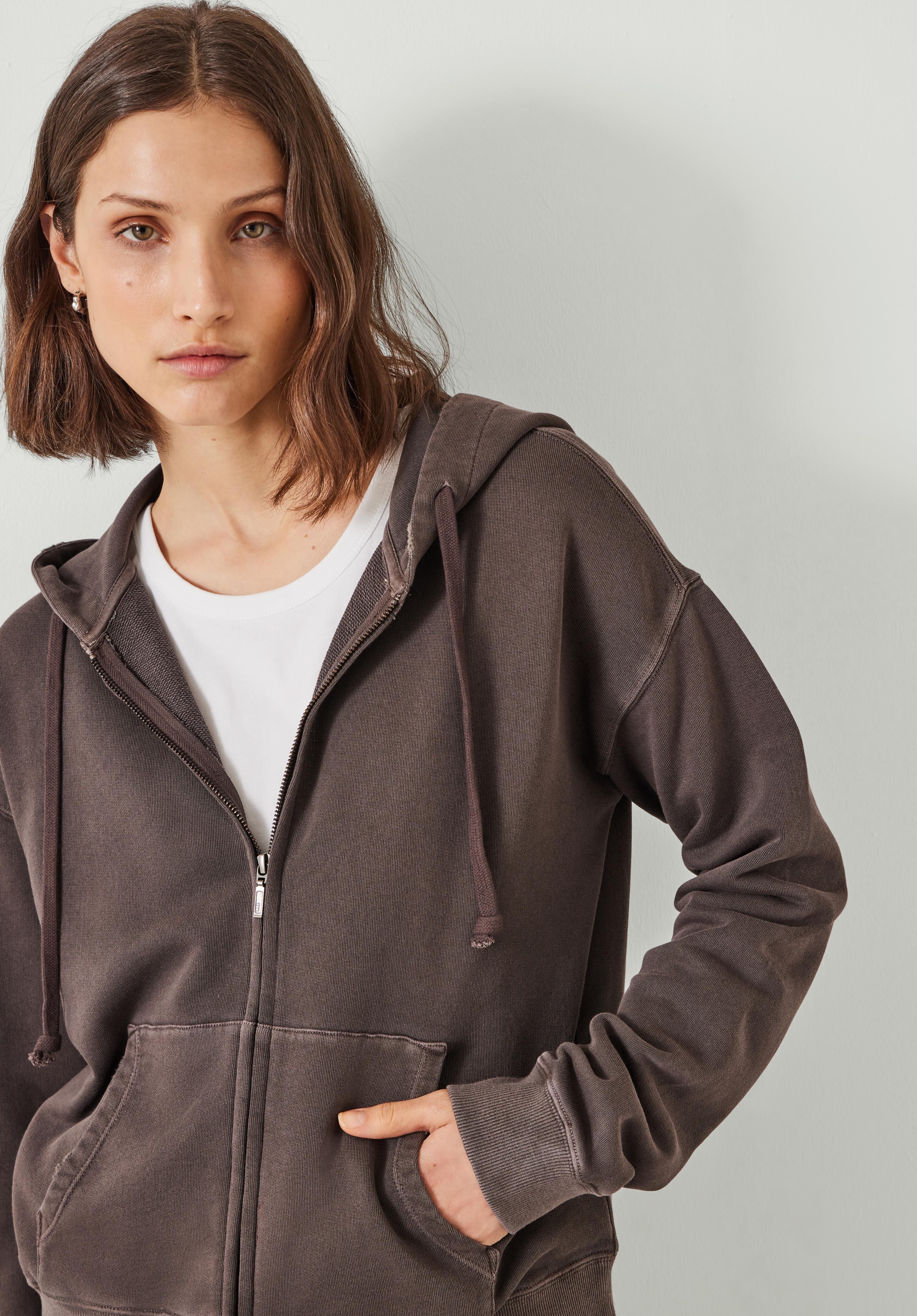 Cotton zip front hoodie new arrivals