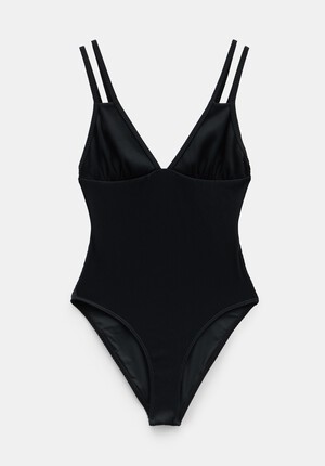Dina Double Strap Rib Swimsuit