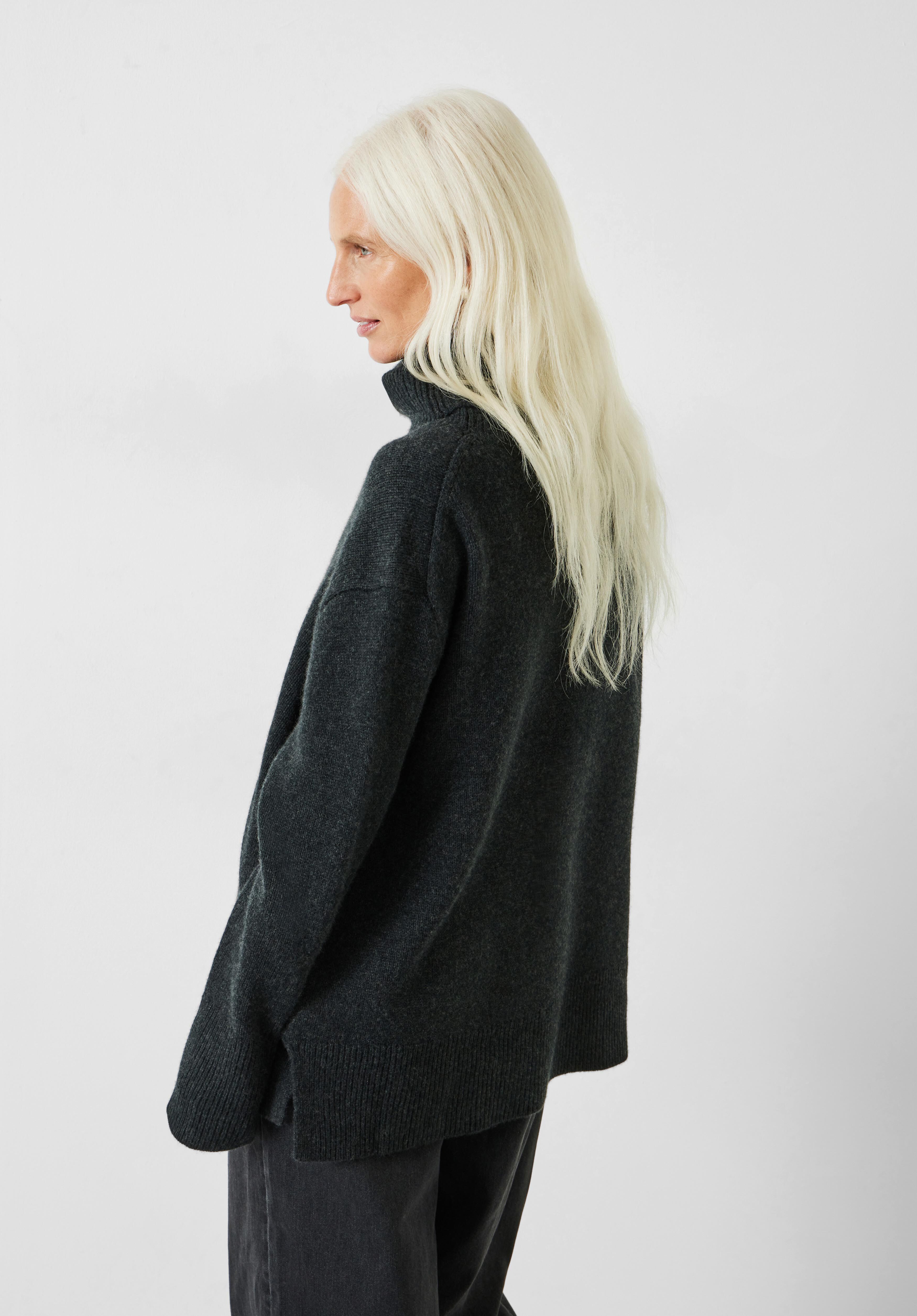 Charcoal cashmere jumper best sale