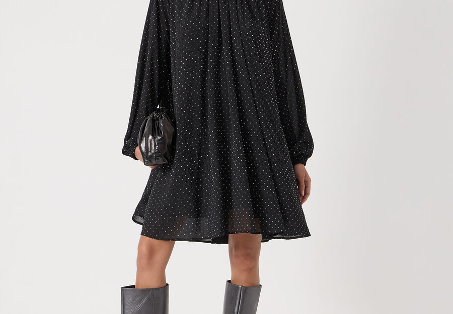 Diamante Chiffon Mini Dress