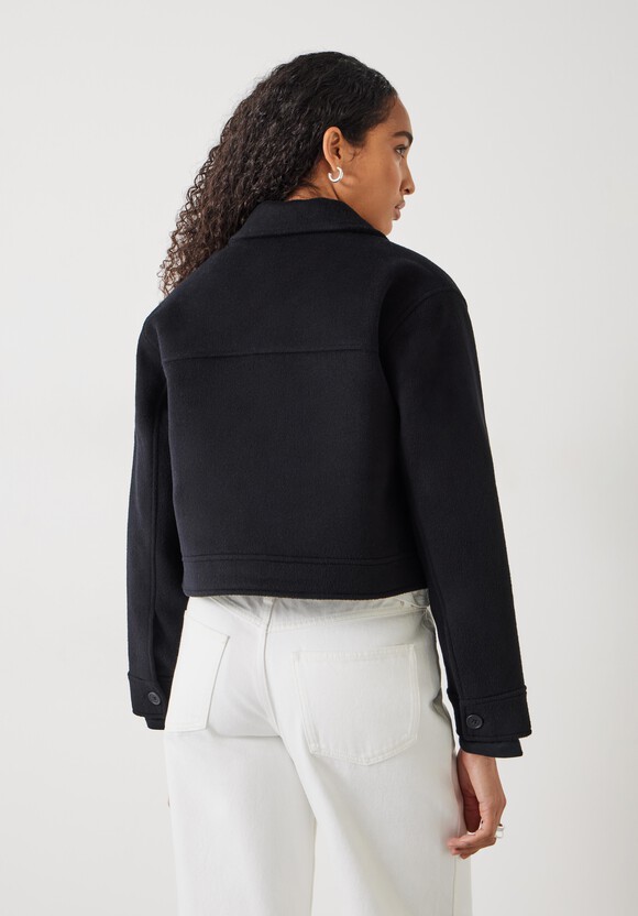 Taylah Relaxed Cropped Wool Jacket