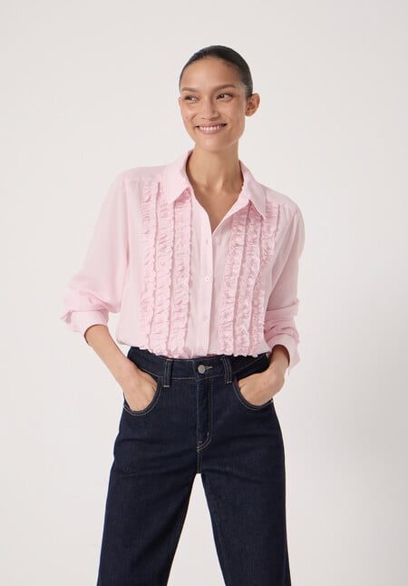 Chiffon Ruffle Blouse