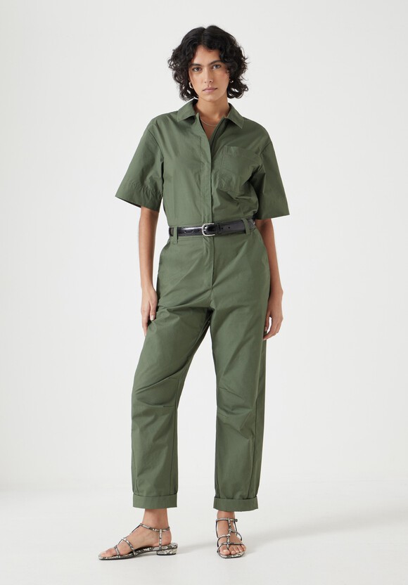 Lightweight Cotton Utility Jumpsuit