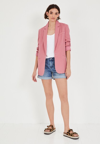 Roisin Crinkle Cotton Blazer