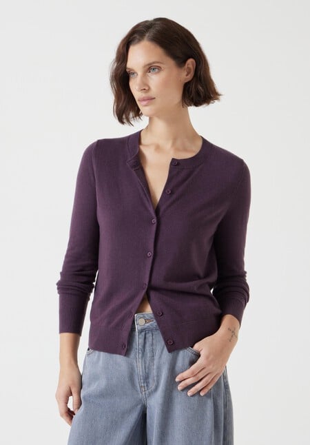 Wool Blend Slim Knitted Cardigan