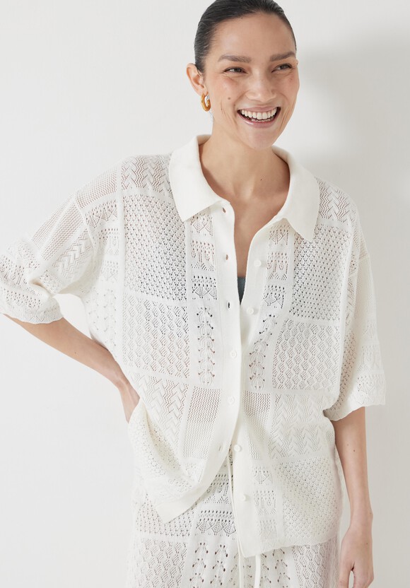 Patchwork Stitch Knitted Top