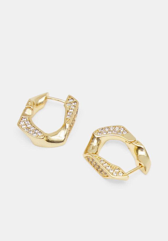 Luv AJ Pave Cuban Link Earring