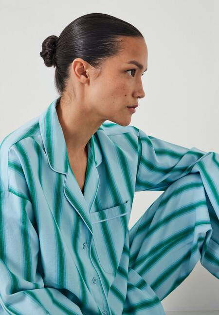 Amita Brushed Cotton Stripe Pyjamas