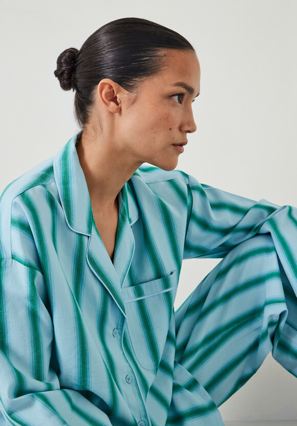 Amita Brushed Cotton Stripe Pyjamas