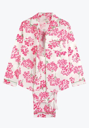 Hydrangea Piped Cotton Pyjamas