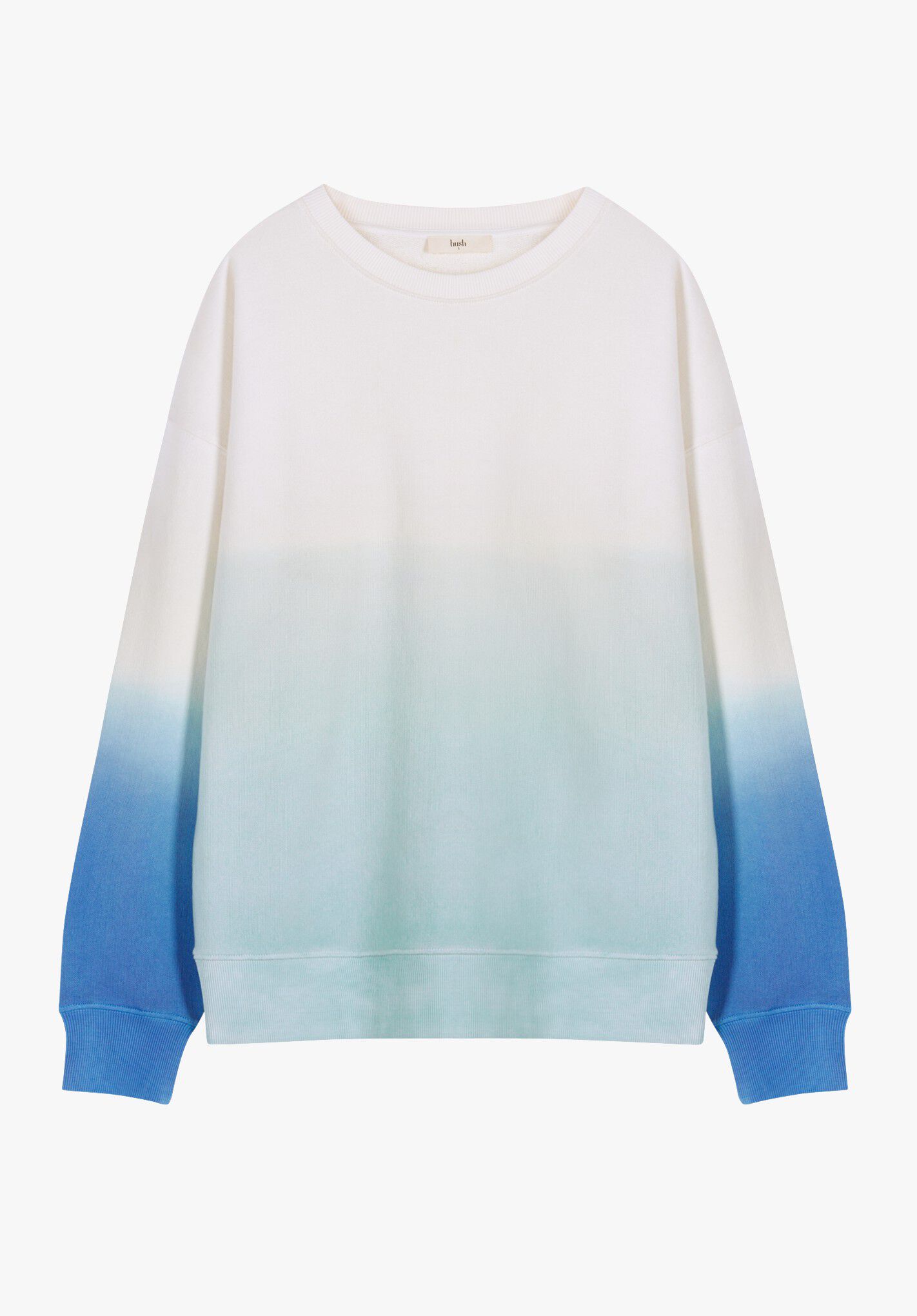 Dip Dye Relaxed Sweatshirt Soft Blue Ombre hush