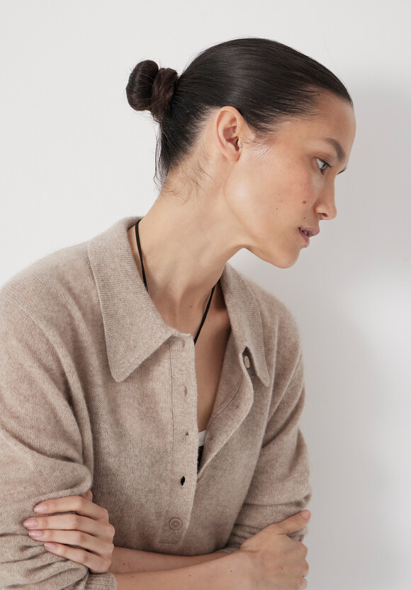 Open Collar Cashmere Jumper