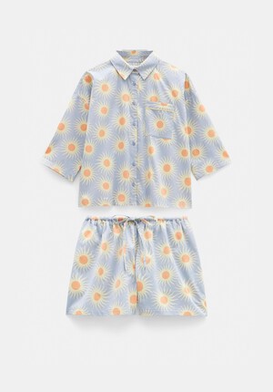 Cotton Sateen Short Pyjamas Set