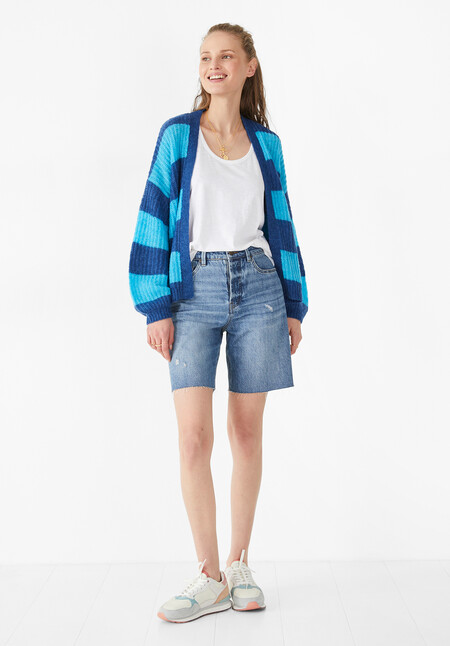Abby Striped Edge to Edge Cardigan