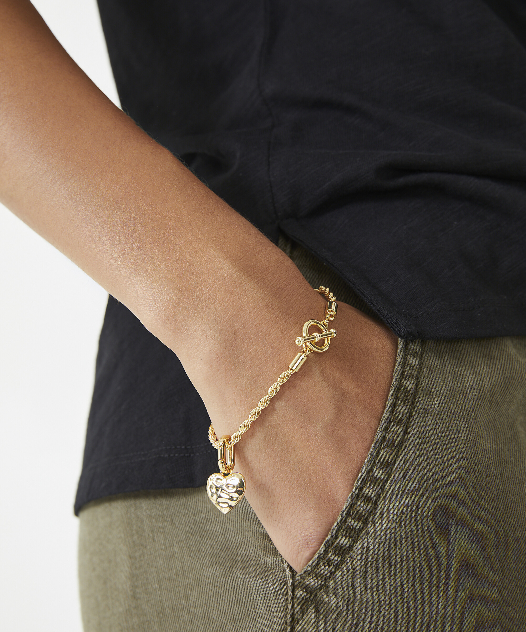 Vale Rope Chain Bracelet and Charms