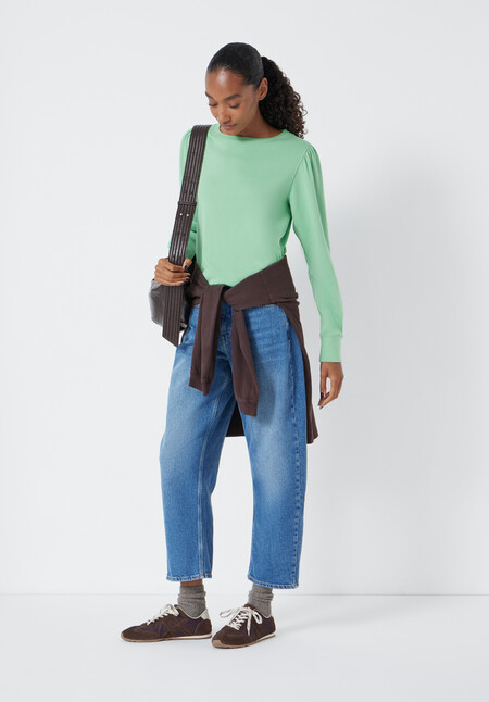 Emily Puff Sleeve Cotton Jersey Top