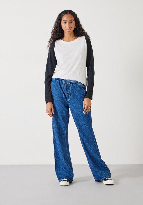 Slouchy Tie Waist Jeans